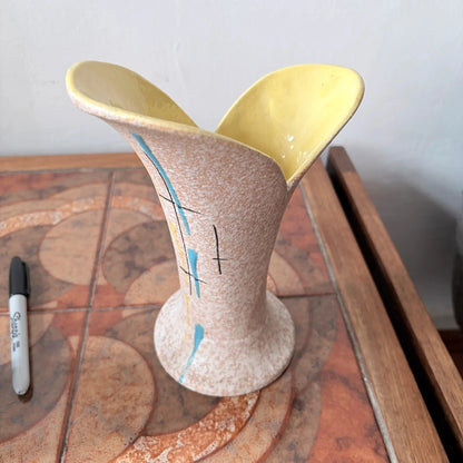 Mid Century Atomic Space Age Tulip Vase – Sculptural Sputnik Ceramic Vase - image 5