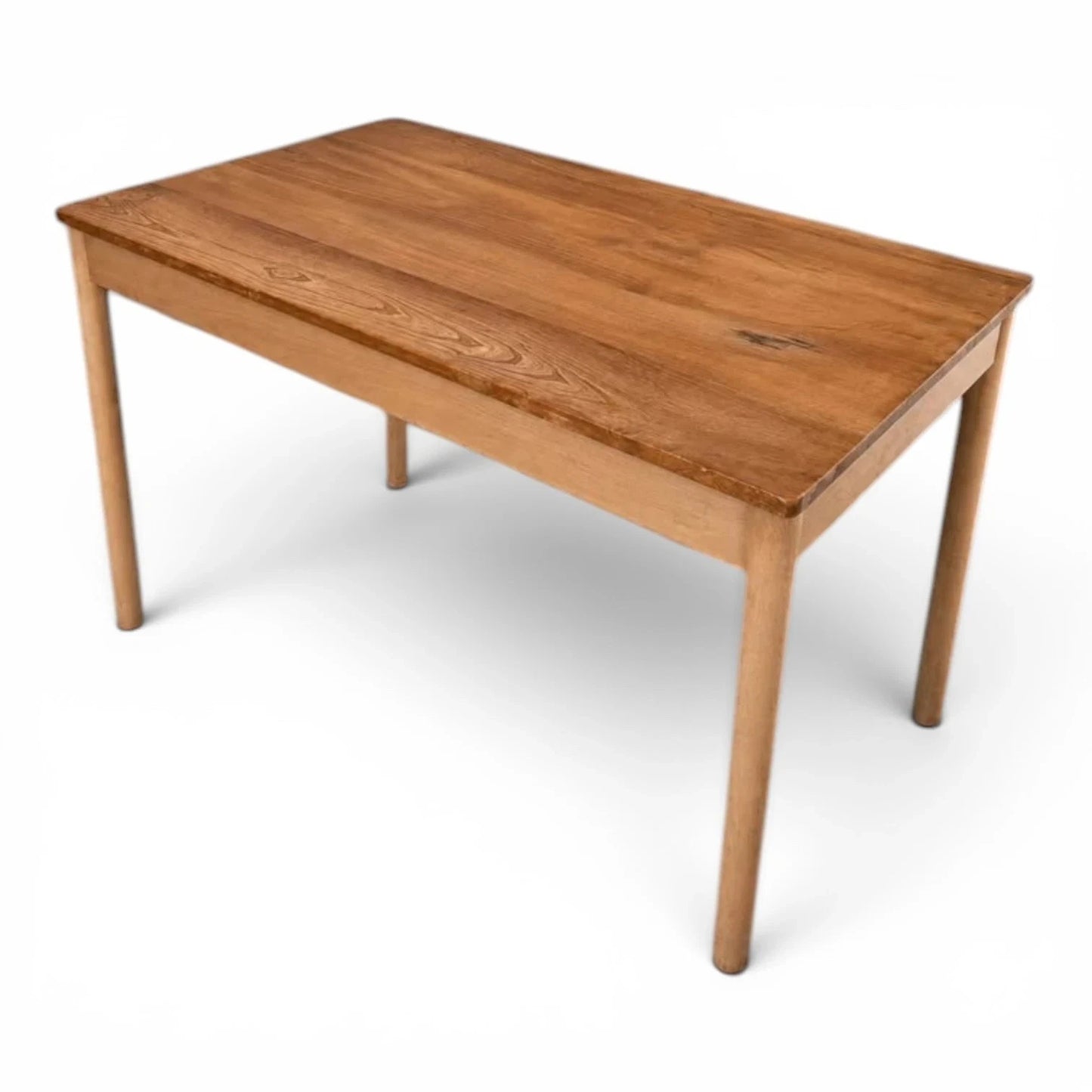 Mid Century Ercol Blonde Elm & Beech Desk Table & Industrial Bentwood Chair Set – image 3