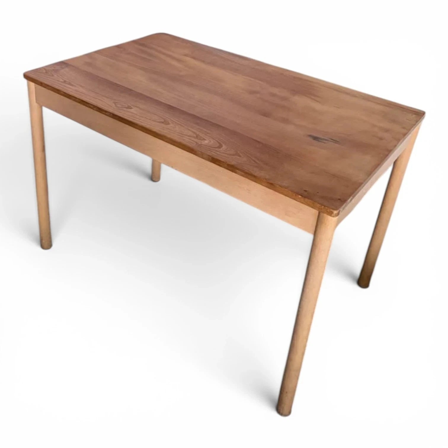 Mid Century Ercol Blonde Elm & Beech Desk Table & Industrial Bentwood Chair Set – image 5