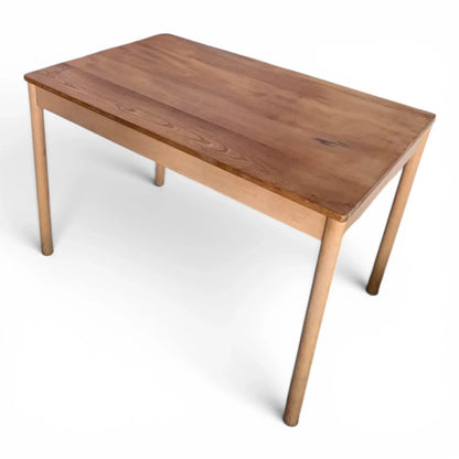 Mid Century Ercol Blonde Elm & Beech Desk Table & Industrial Bentwood Chair Set – image 5