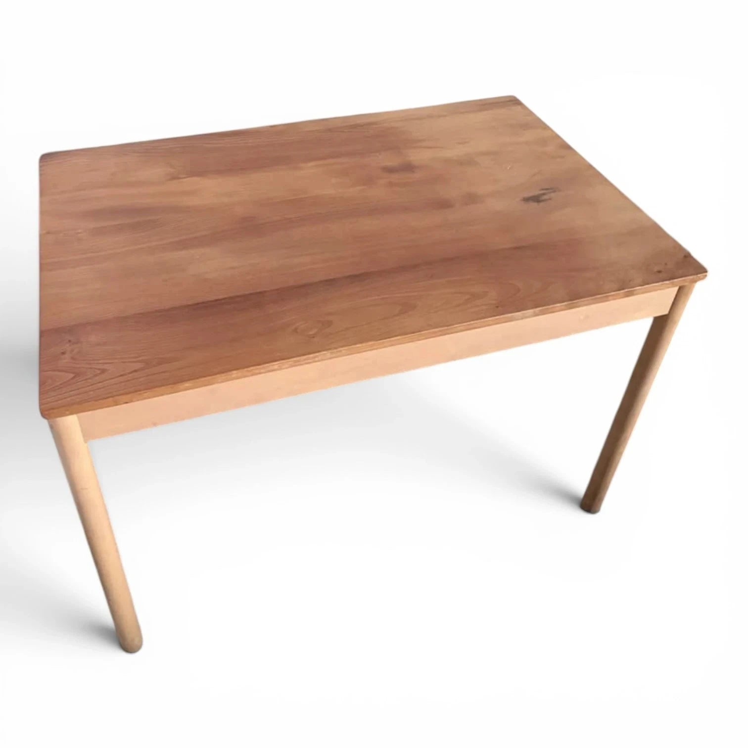 Mid Century Ercol Blonde Elm & Beech Desk Table & Industrial Bentwood Chair Set – image 6