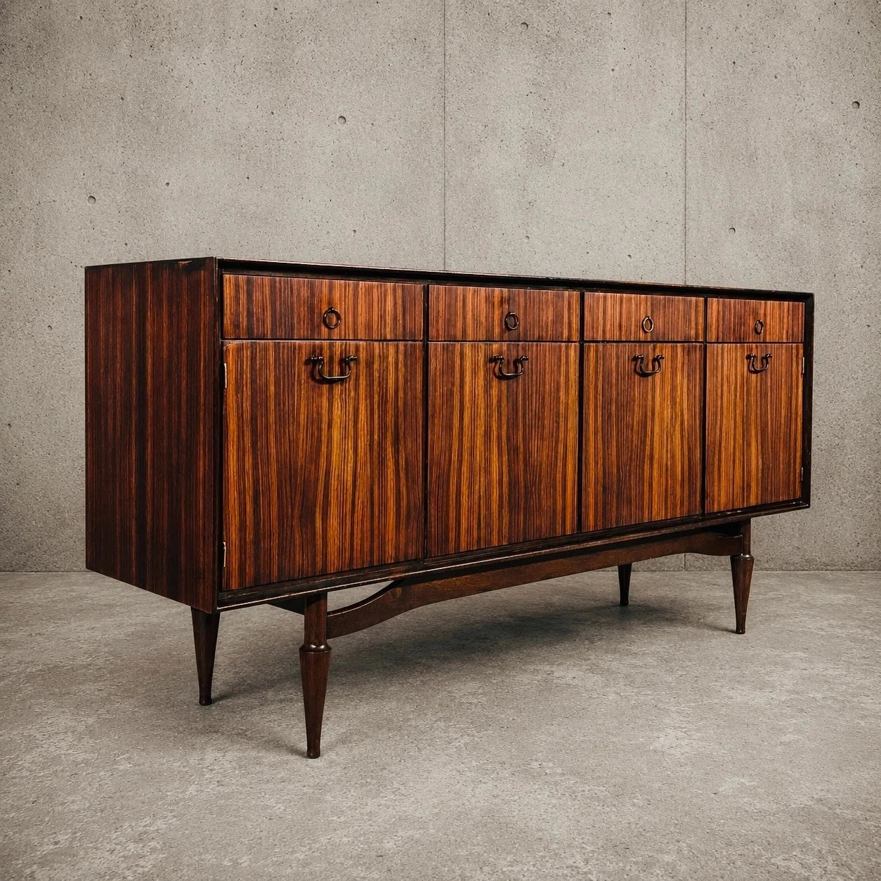 Greaves & Thomas Mid Century Walnut & Teak Sideboard Drinks Cabinet – image 1
