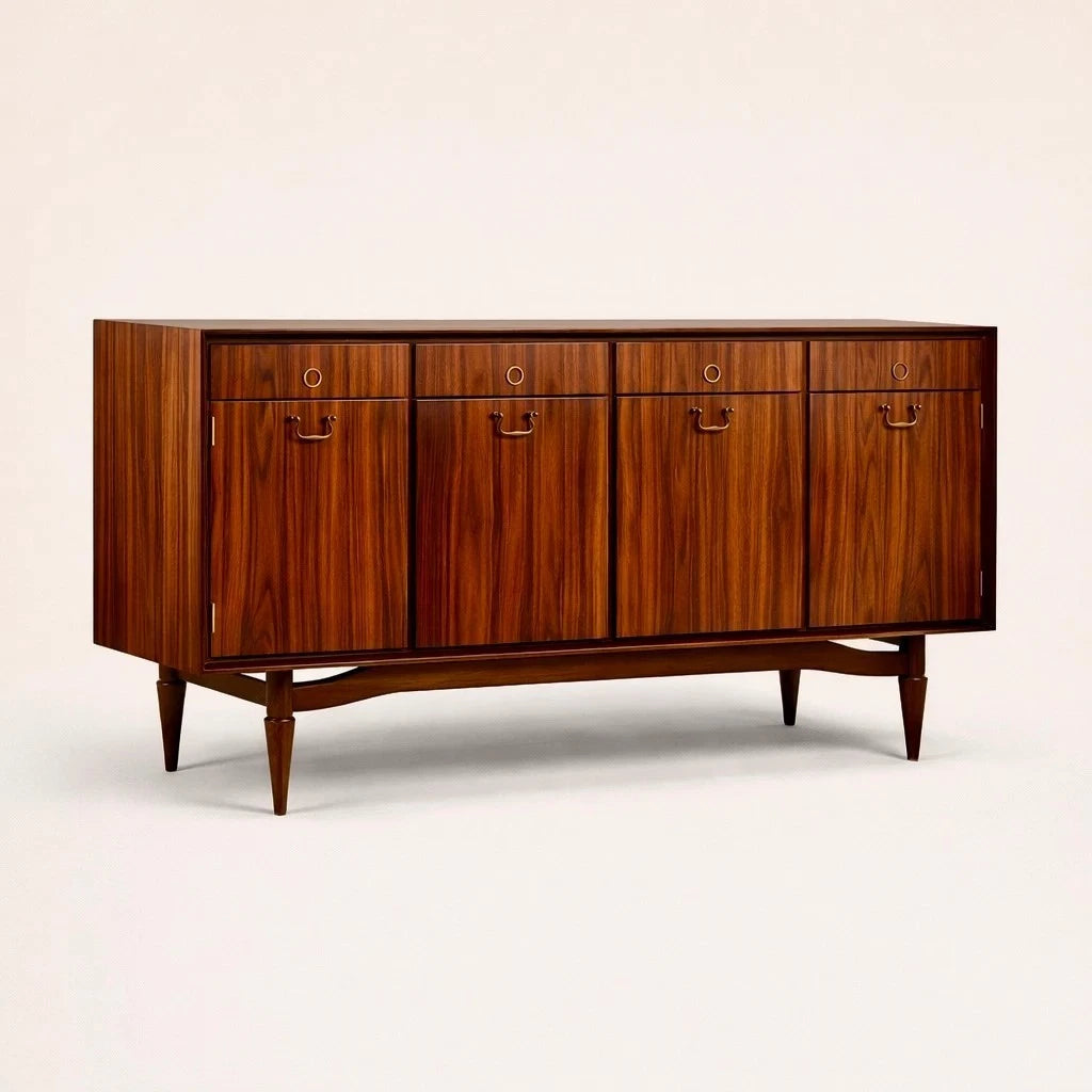 Greaves & Thomas Mid Century Walnut & Teak Sideboard Drinks Cabinet – image 4