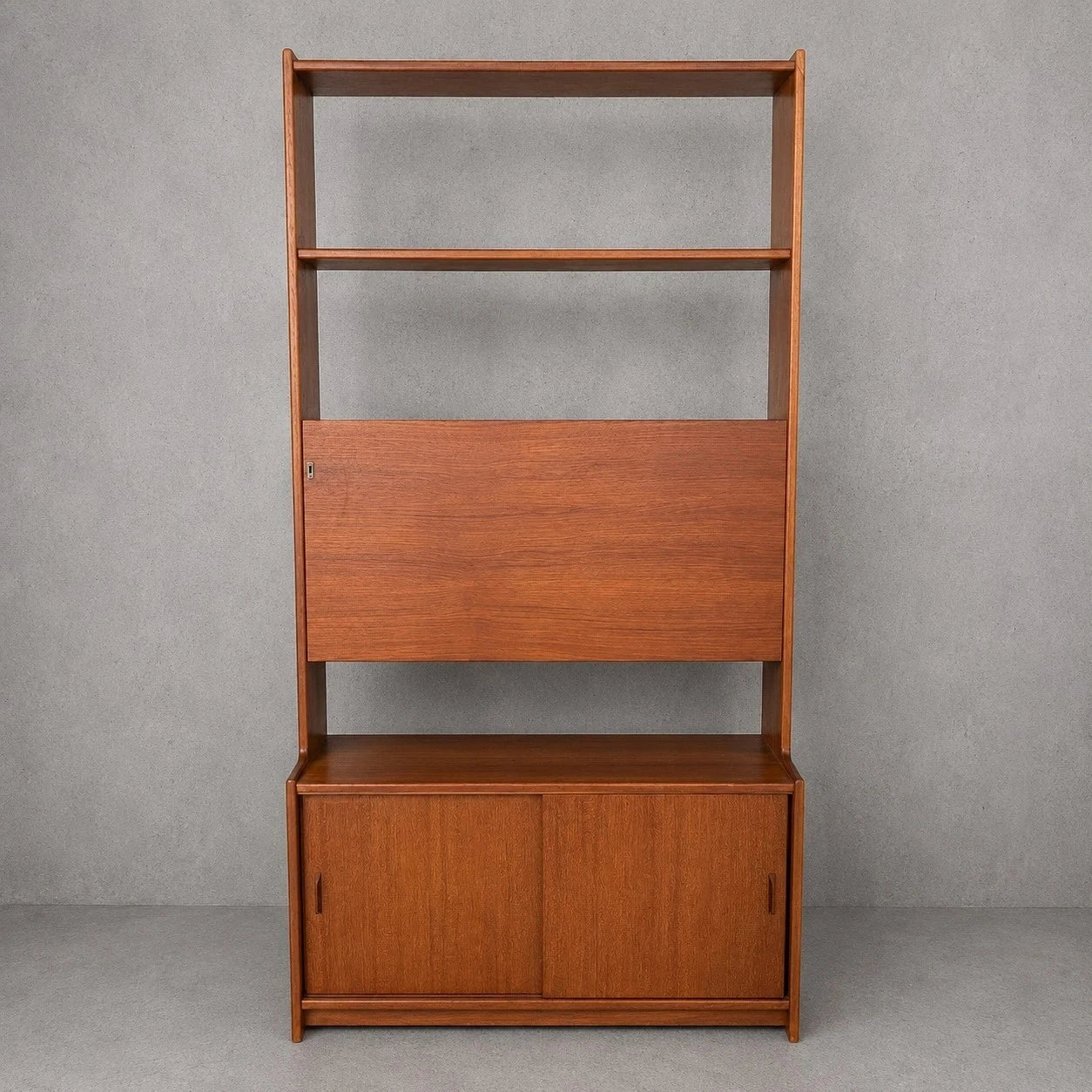 Mid Century Herbert Gibbs Teak Wall Unit Bureau Room Divider – view 1