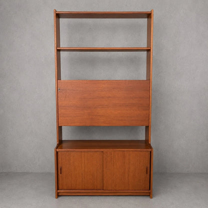Mid Century Herbert Gibbs Teak Wall Unit Bureau Room Divider – view 1