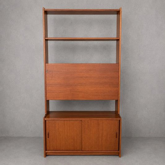 Mid Century Herbert Gibbs Teak Wall Unit Bureau Room Divider – view 1