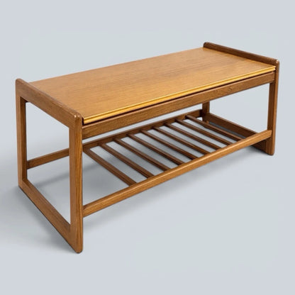 Vintage Mid-Century Teak Coffee Table with Magazine Rack – image 1