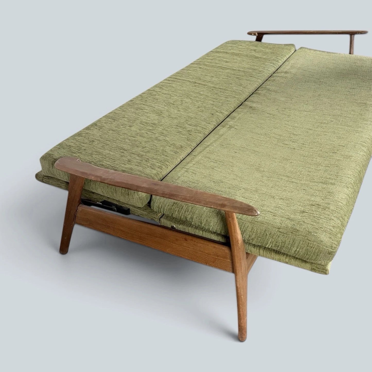 Mid-Century Vintage Danish Teak Three Seater Sofa Bed Daybed – image 6