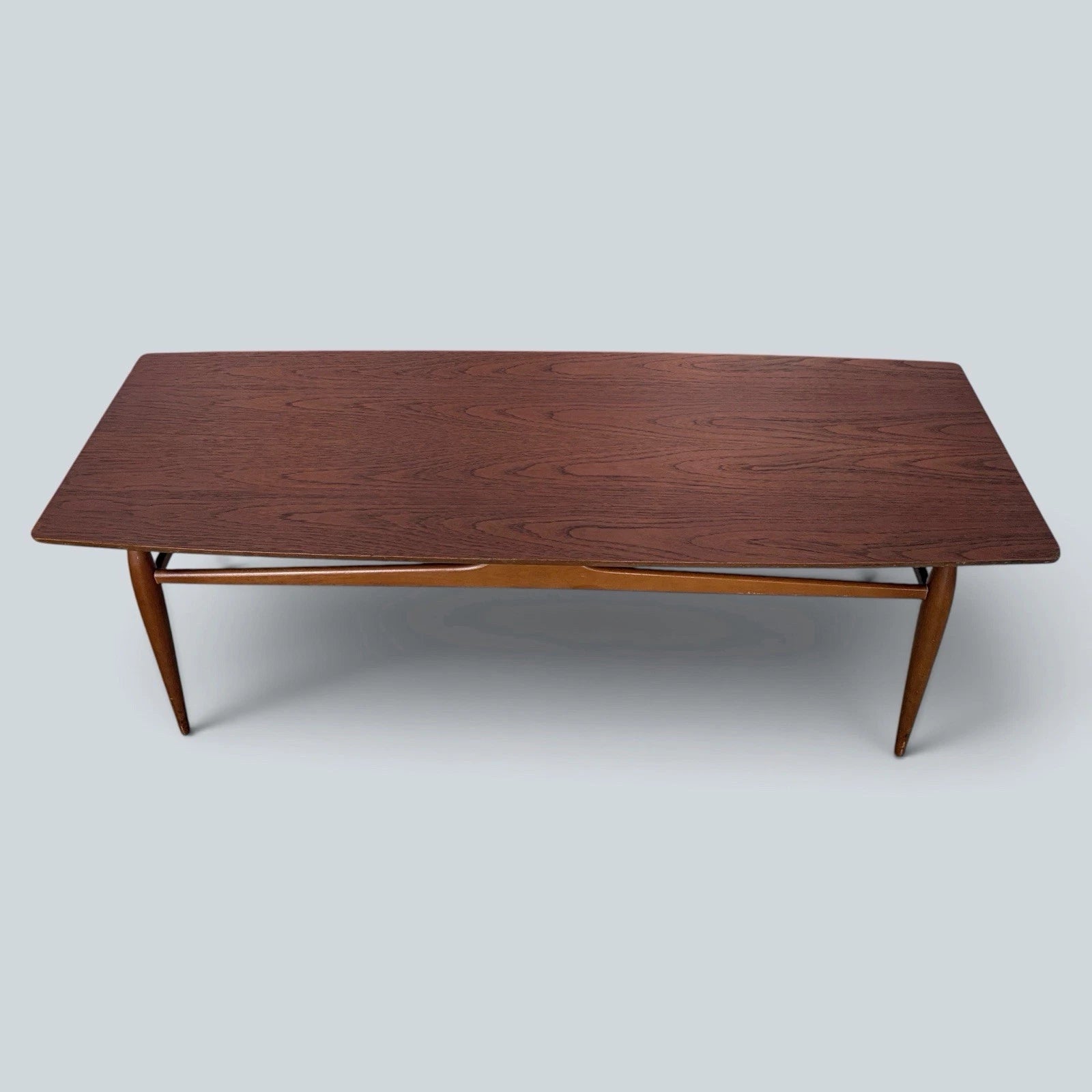 Mid Century Mersman Teak Coffee Table with Curved Stretcher – image 1