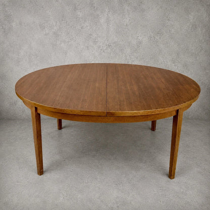 Mid Century William Lawrence Extending Oval Teak Dining Table – view 1