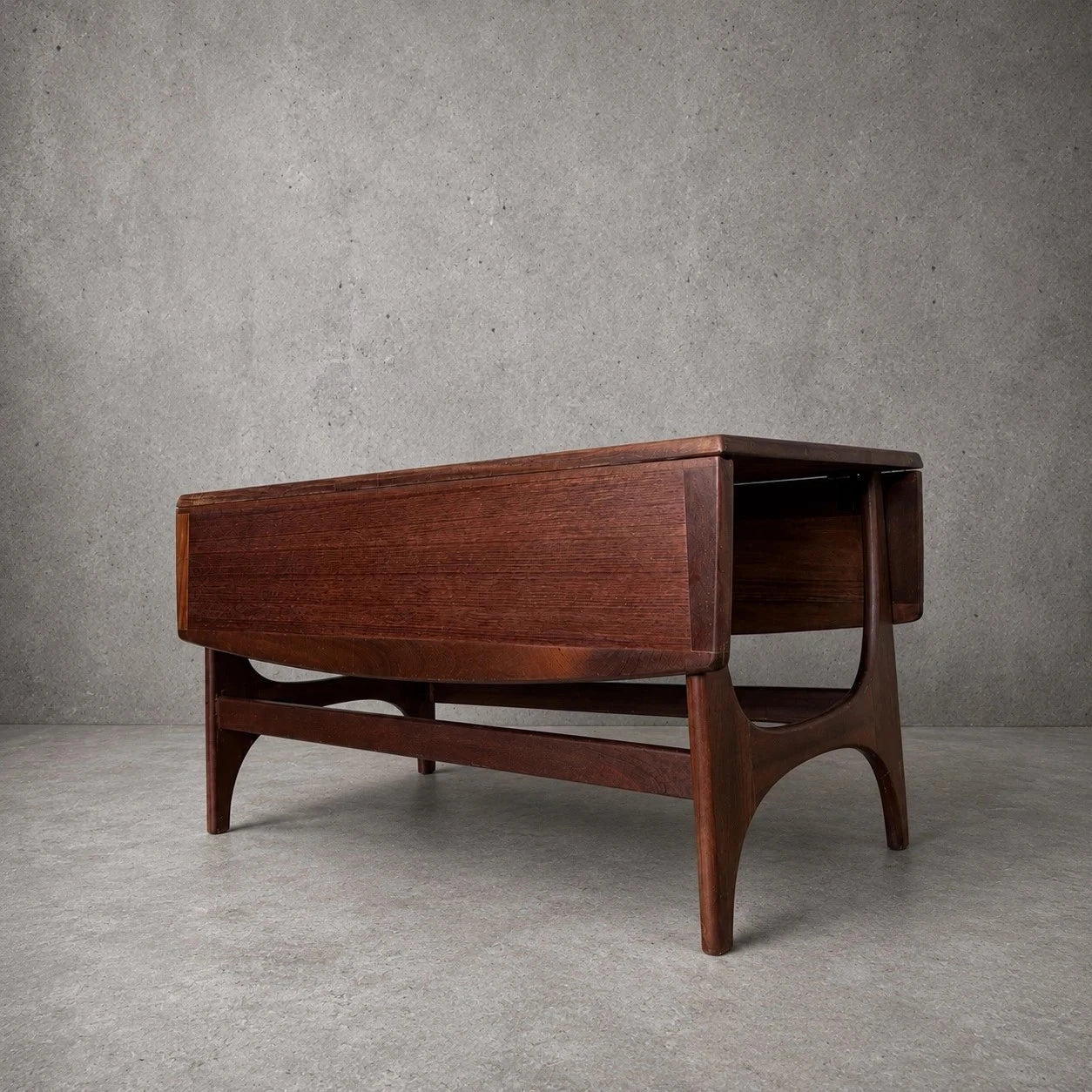 Mid Century Stonehill Teak Drop-Leaf Folding Coffee Table – image 1
