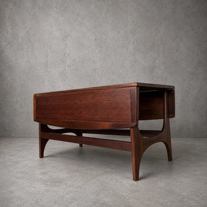 Mid Century Stonehill Teak Drop-Leaf Folding Coffee Table – image 1