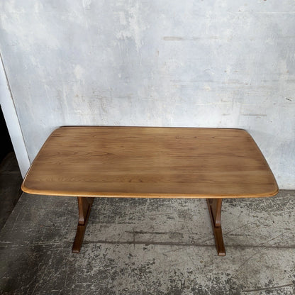 Vintage Ercol Golden Elm Coffee Table – Mid Century Blonde Elm – image 6