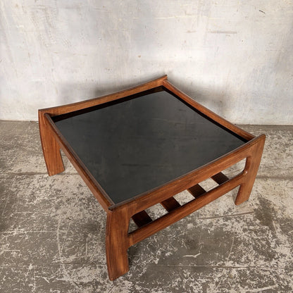 Mid Century G Plan Katrina Teak Coffee Table with Black Perspex Top – image 2