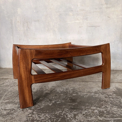 Mid Century G Plan Katrina Teak Coffee Table with Black Perspex Top – image 5