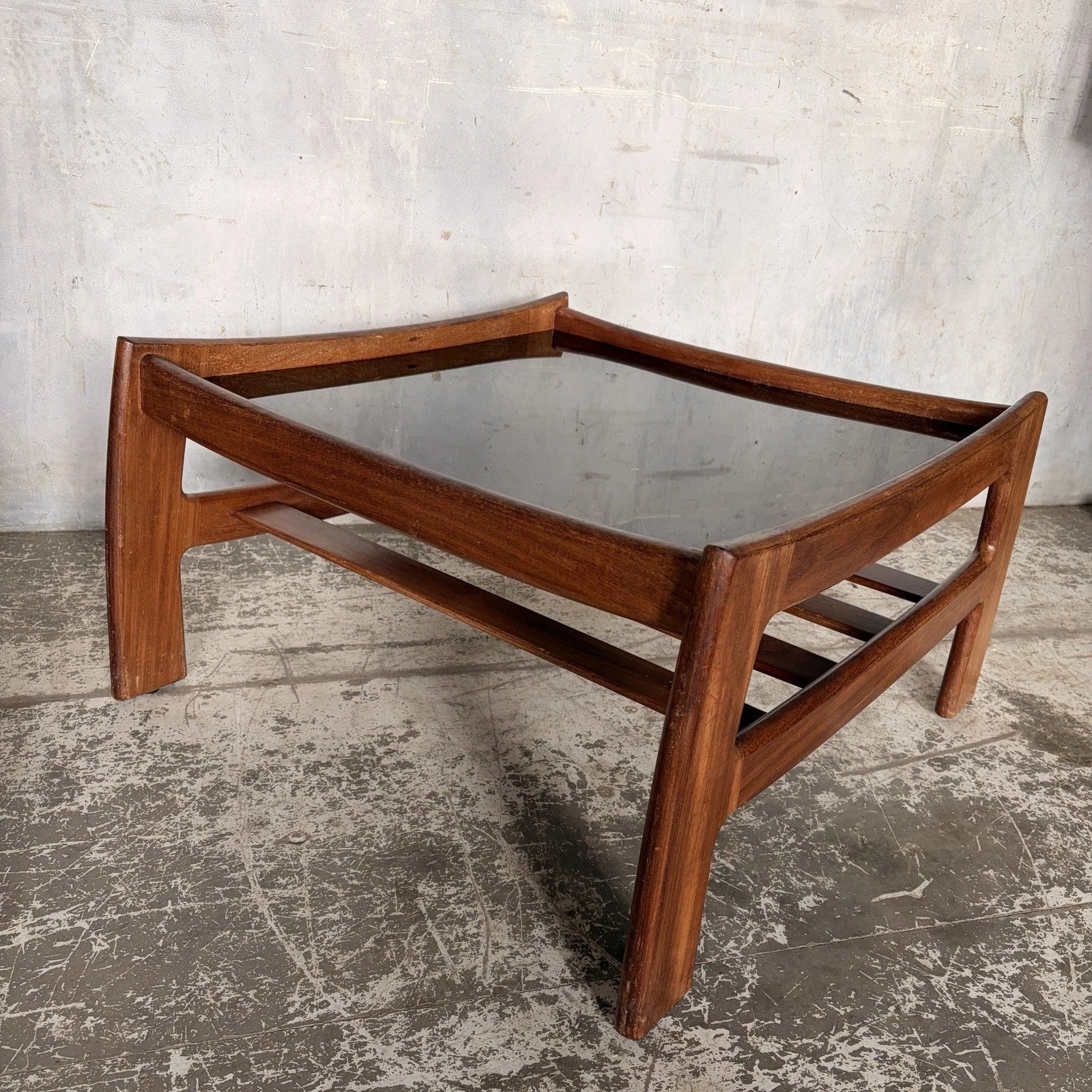 Mid Century G Plan Katrina Teak Coffee Table with Black Perspex Top – image 6