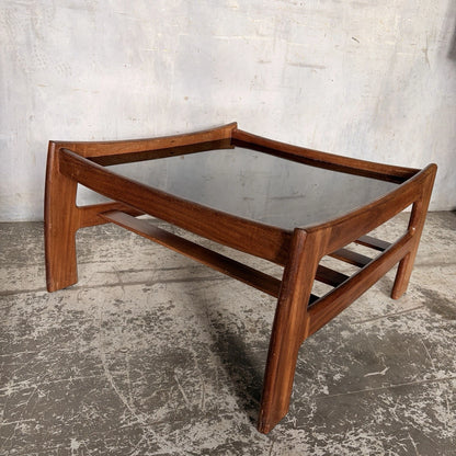 Mid Century G Plan Katrina Teak Coffee Table with Black Perspex Top – image 6