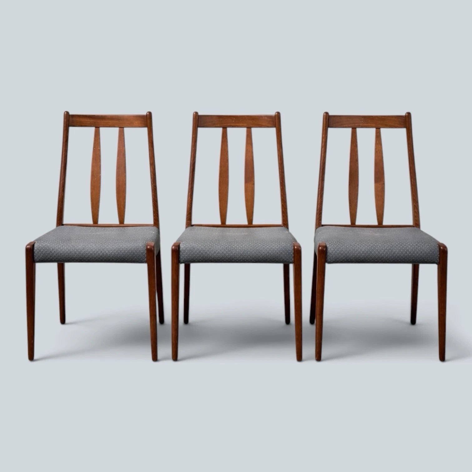 Set of four Dyrlund Danish mid century teak dining chairs – view 3