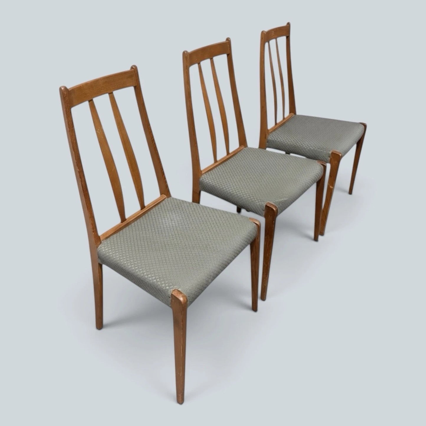 Set of four Dyrlund Danish mid century teak dining chairs – view 5