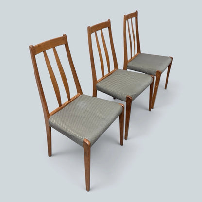 Set of four Dyrlund Danish mid century teak dining chairs – view 6