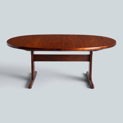 Skovby Danish Rosewood Oval Extending Dining Table – view 2