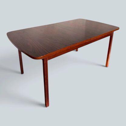 Mid Century Danish Rosewood Extending Dining Table – image 1