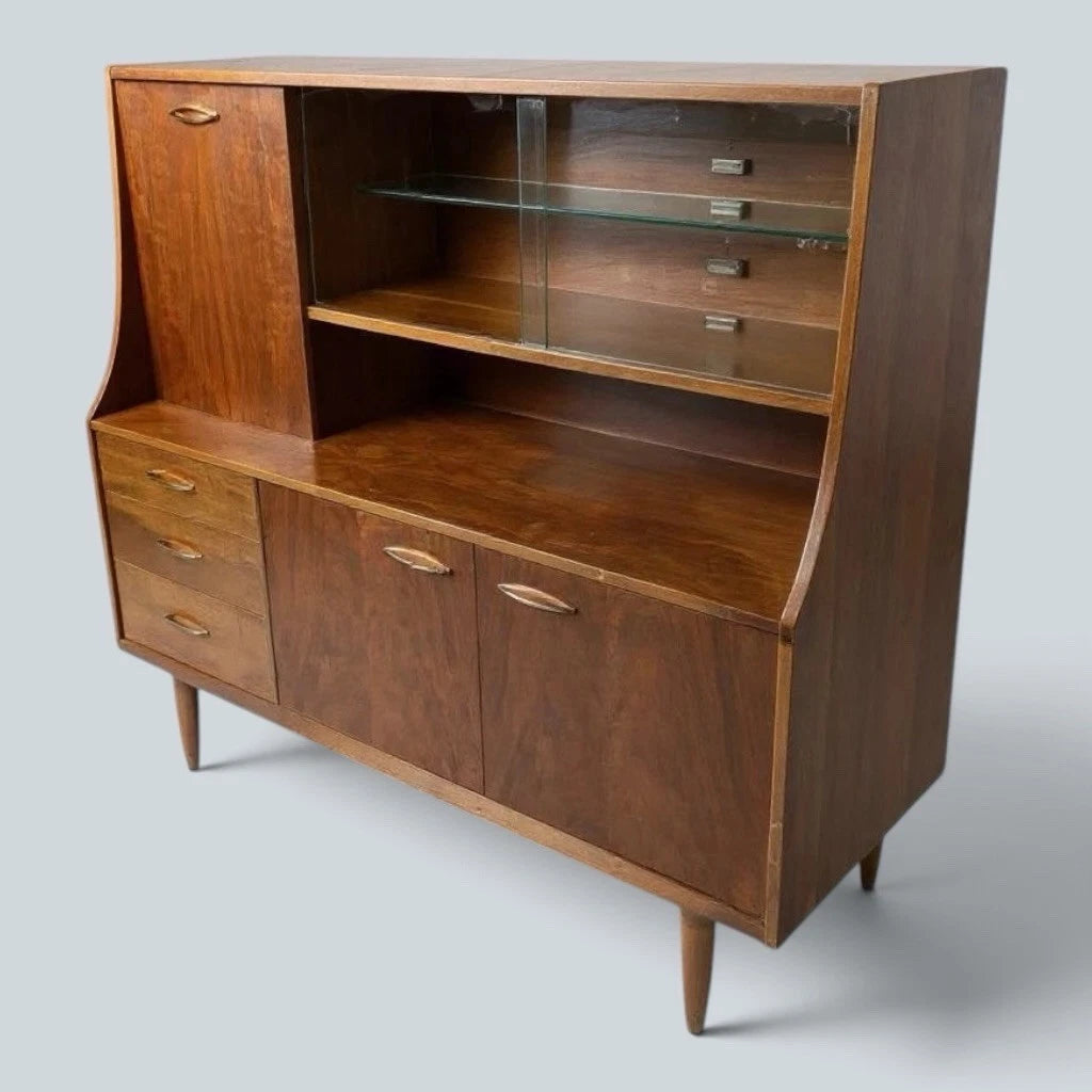 Mid Century Jentique Teak Highboard Drinks Cabinet – image 1