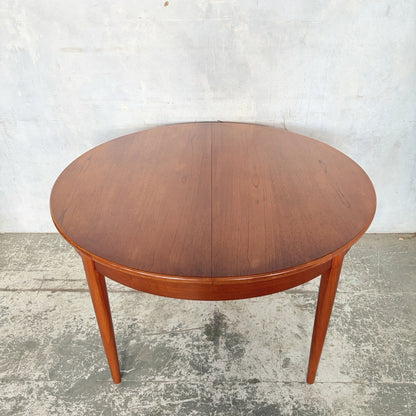 Mid Century Danish Round Teak Extending Dining Table – image 2