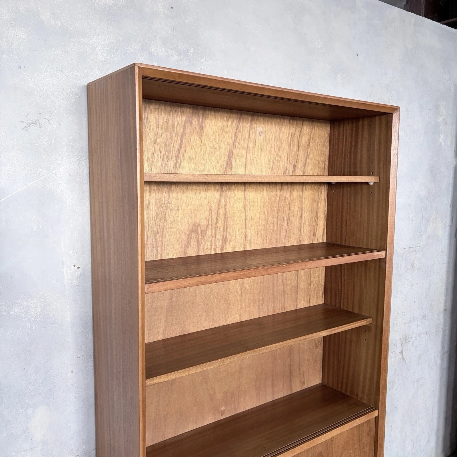 Mid Century Herbert Gibbs Teak Sliding Door Bookcase Cabinet – image 5