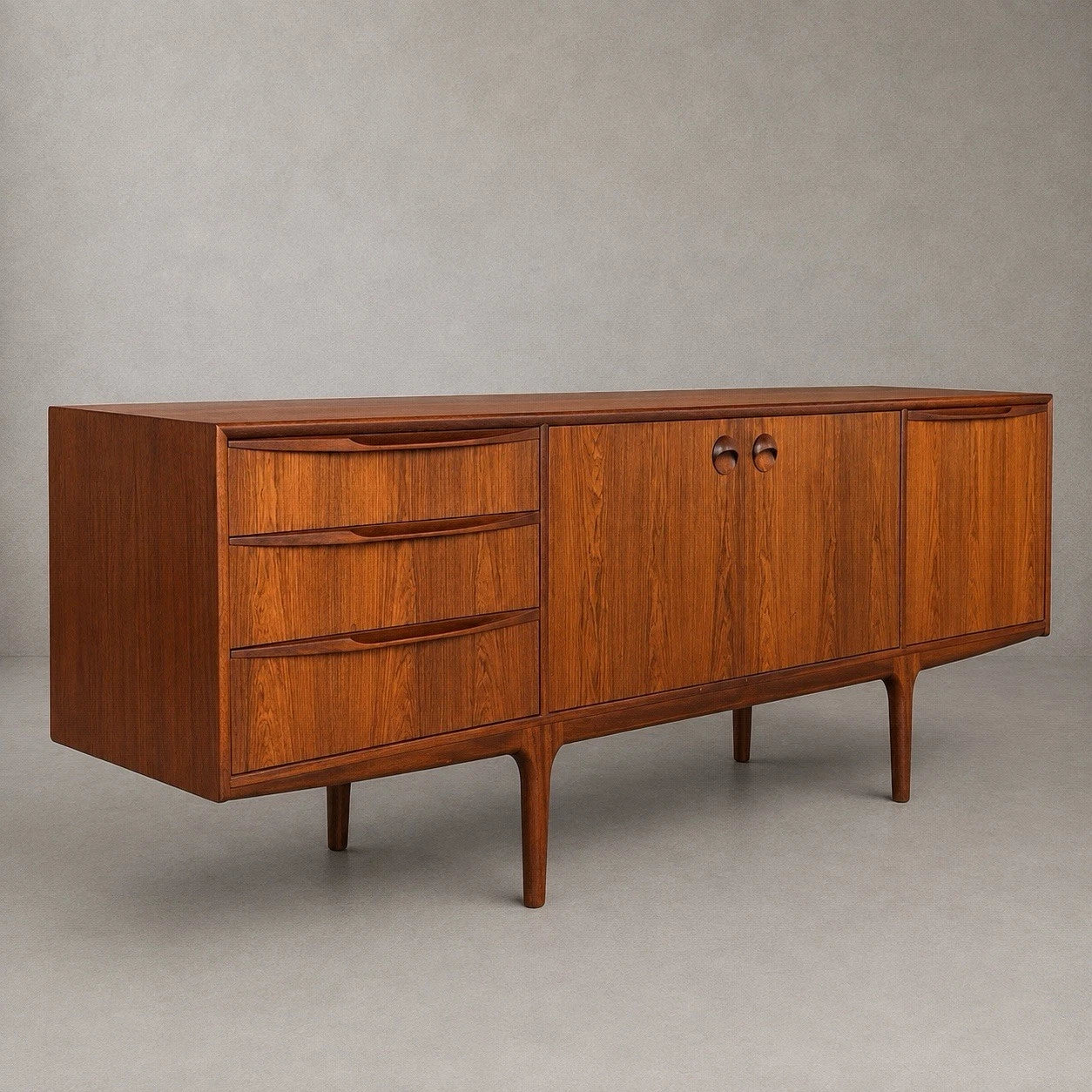 Mid Century McIntosh Rosewood Long Sideboard Cabinet – image 1