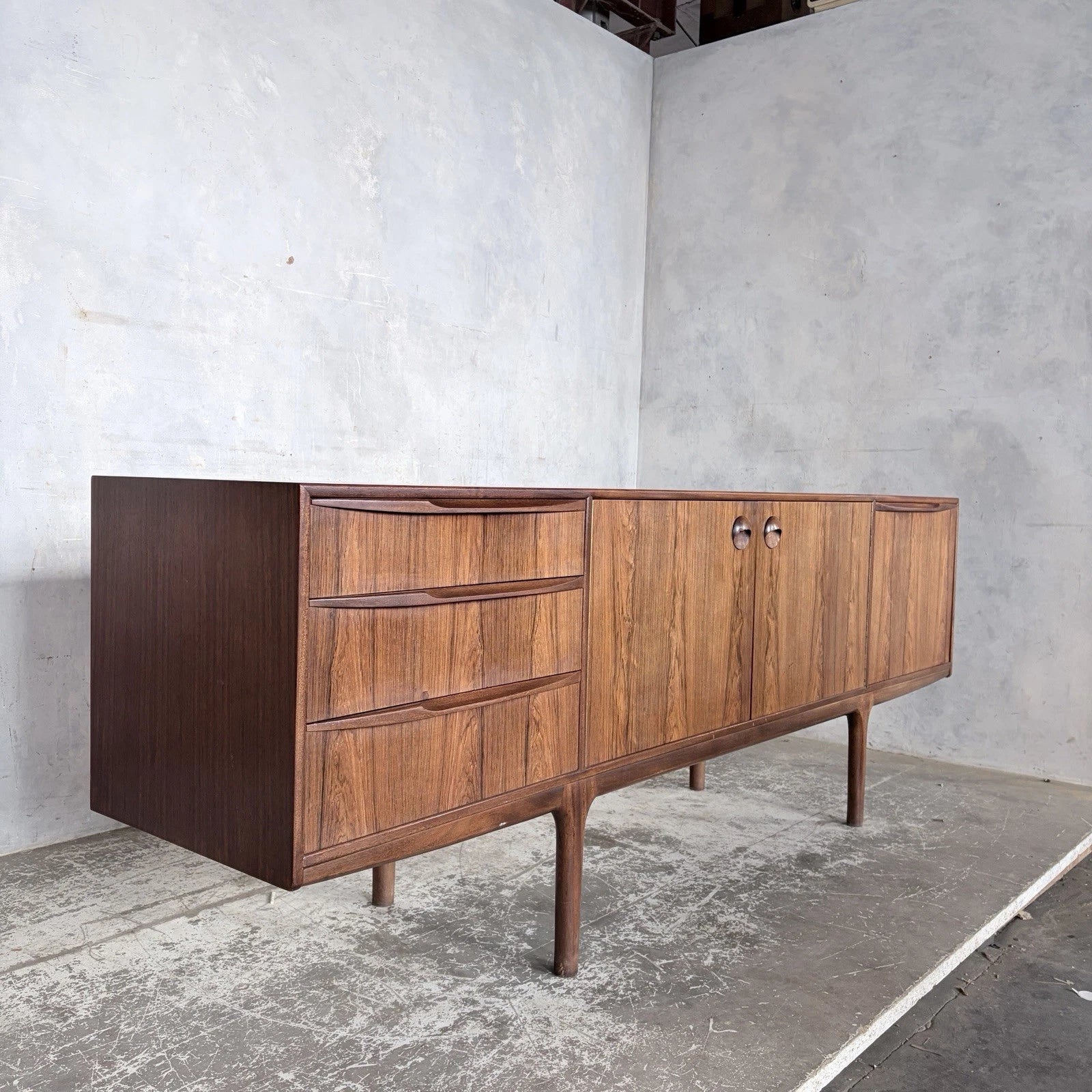 Mid Century McIntosh Rosewood Long Sideboard Cabinet – image 3