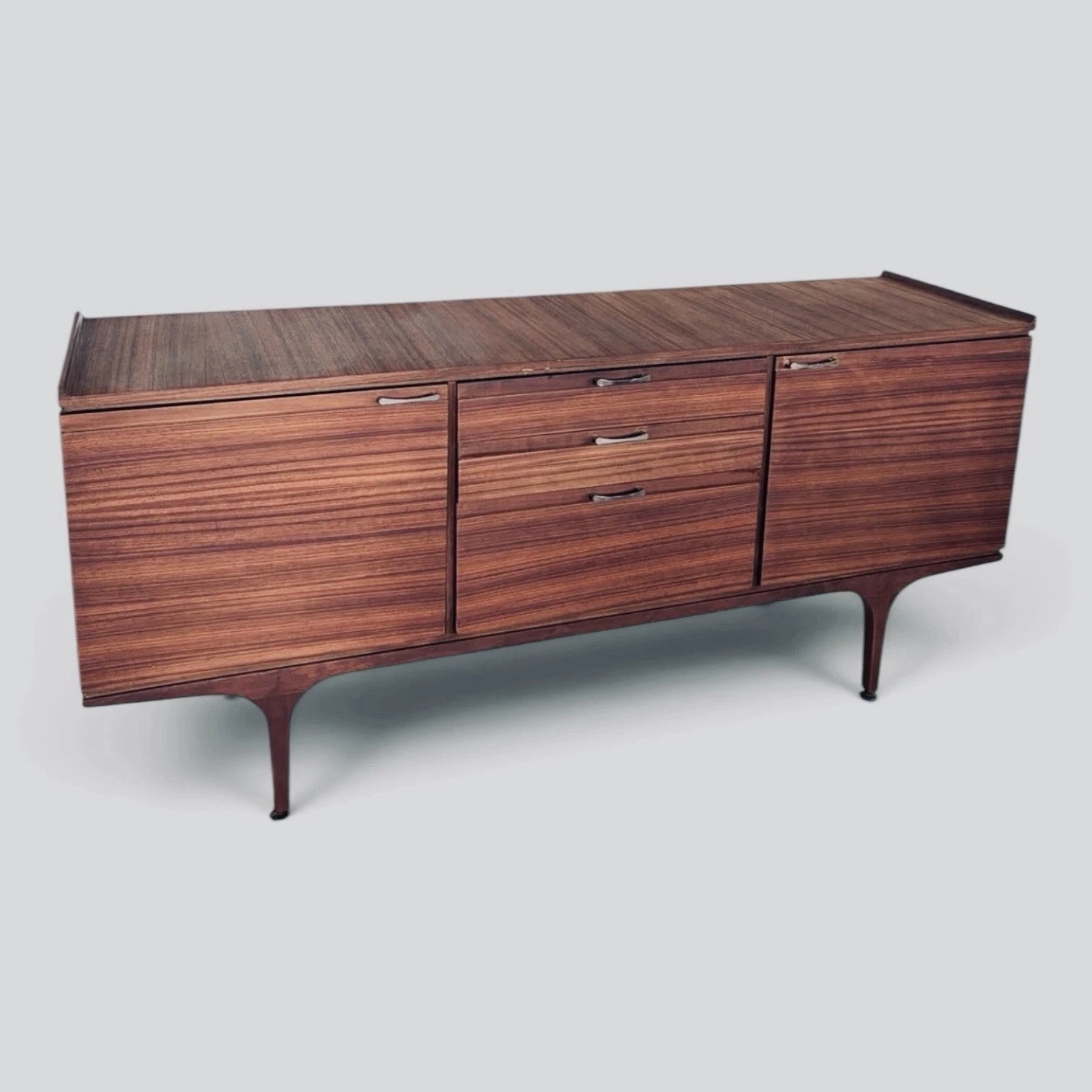 Vintage Mid Century Meredew Teak Long Sideboard Cabinet – image 1