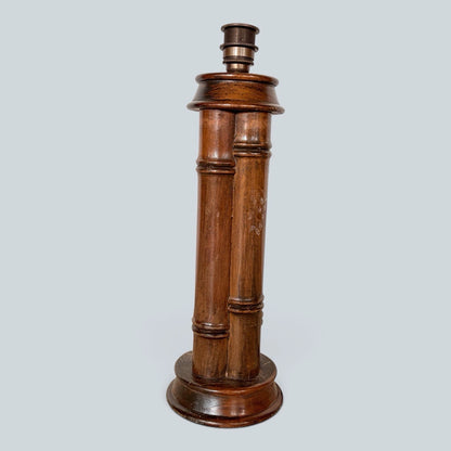 Vintage Faux Bamboo Wooden Table Lamp Base – view 1