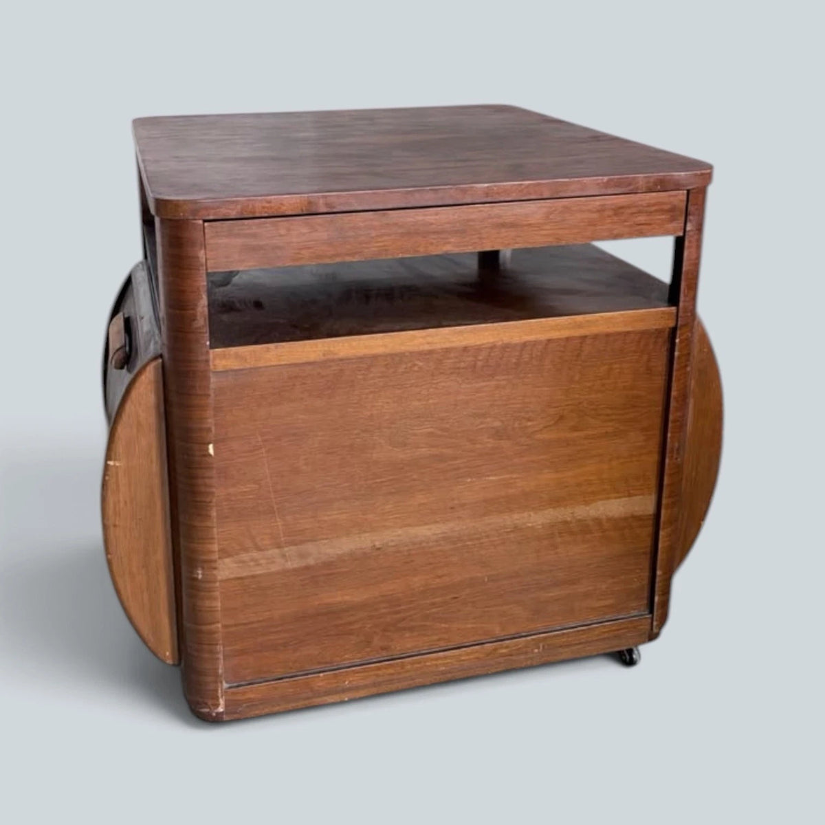Art Deco CC41 Incorporall Walnut Metamorphic Cocktail Trolley / Drinks Cabinet – photo 9