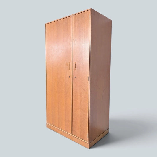 Mid Century Vintage Stag Concord Teak & Oak Double Wardrobe – image 1