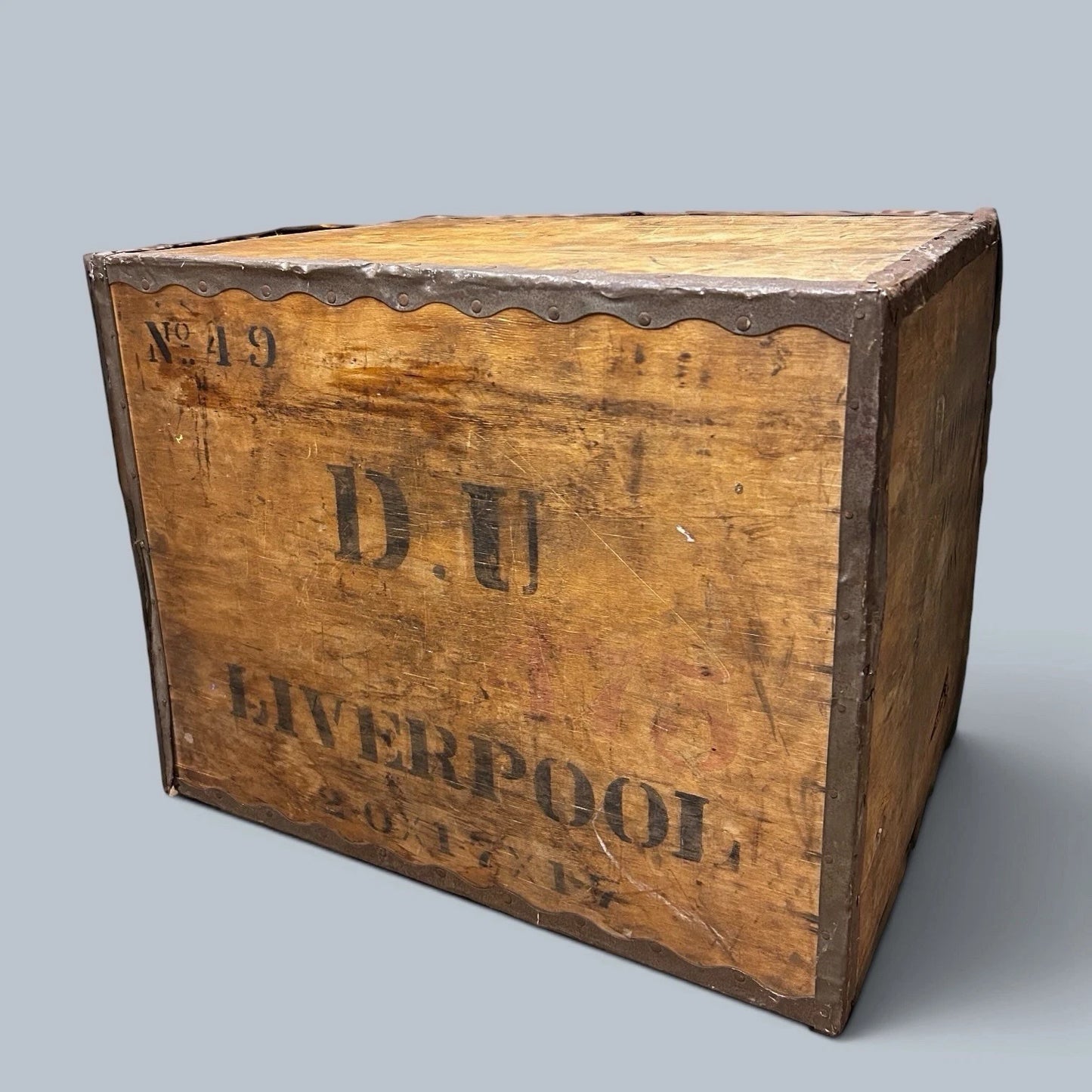 1950s Industrial Liverpool wooden storage and shipping crate – photo 1