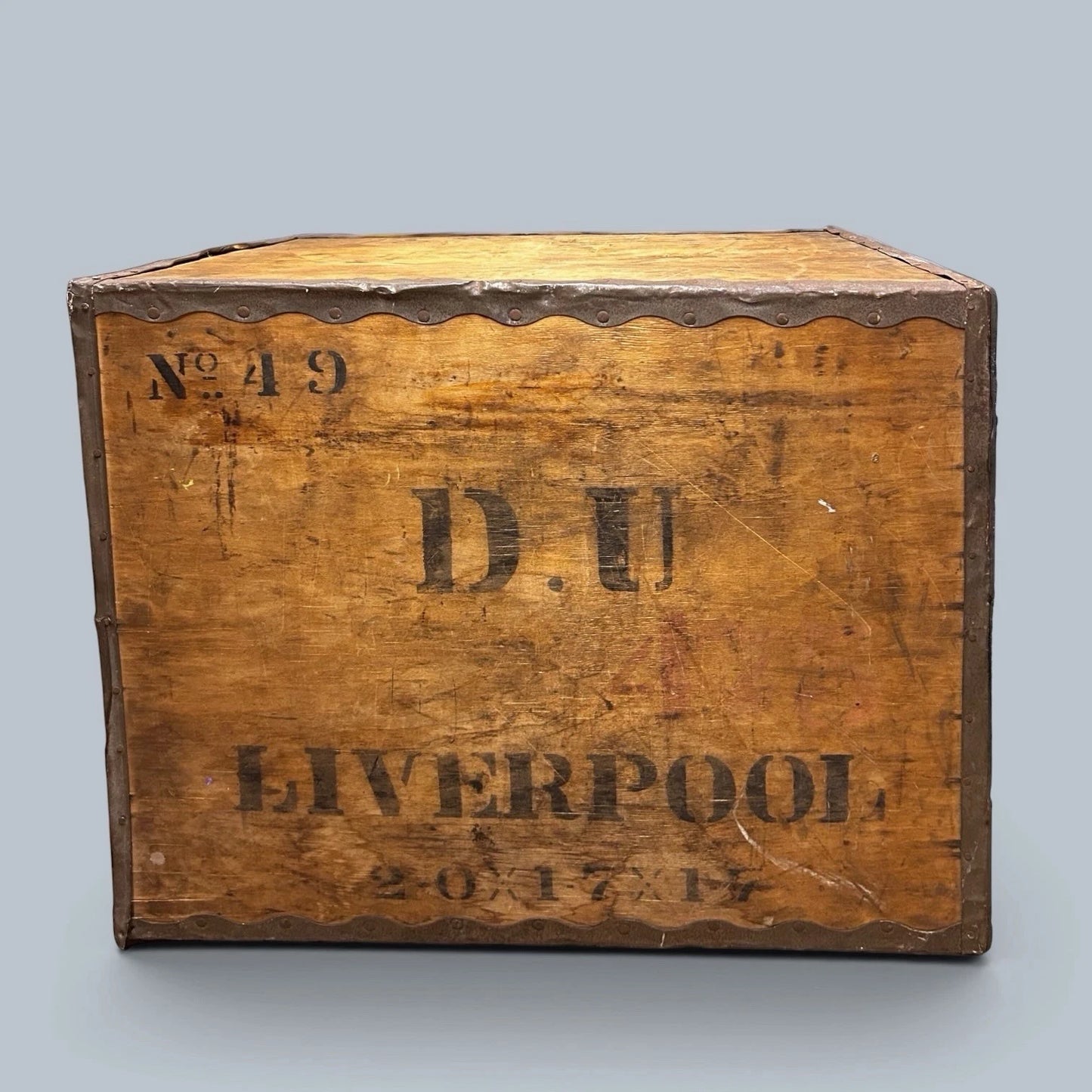 1950s Industrial Liverpool wooden storage and shipping crate – photo 2