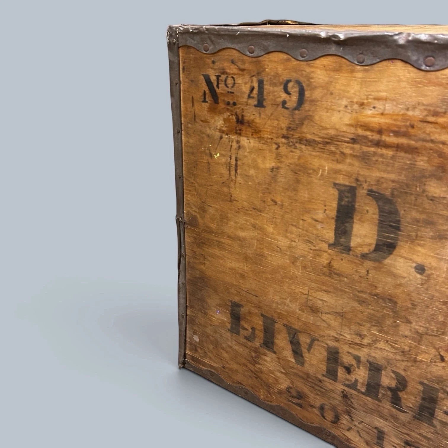 1950s Industrial Liverpool wooden storage and shipping crate – photo 4