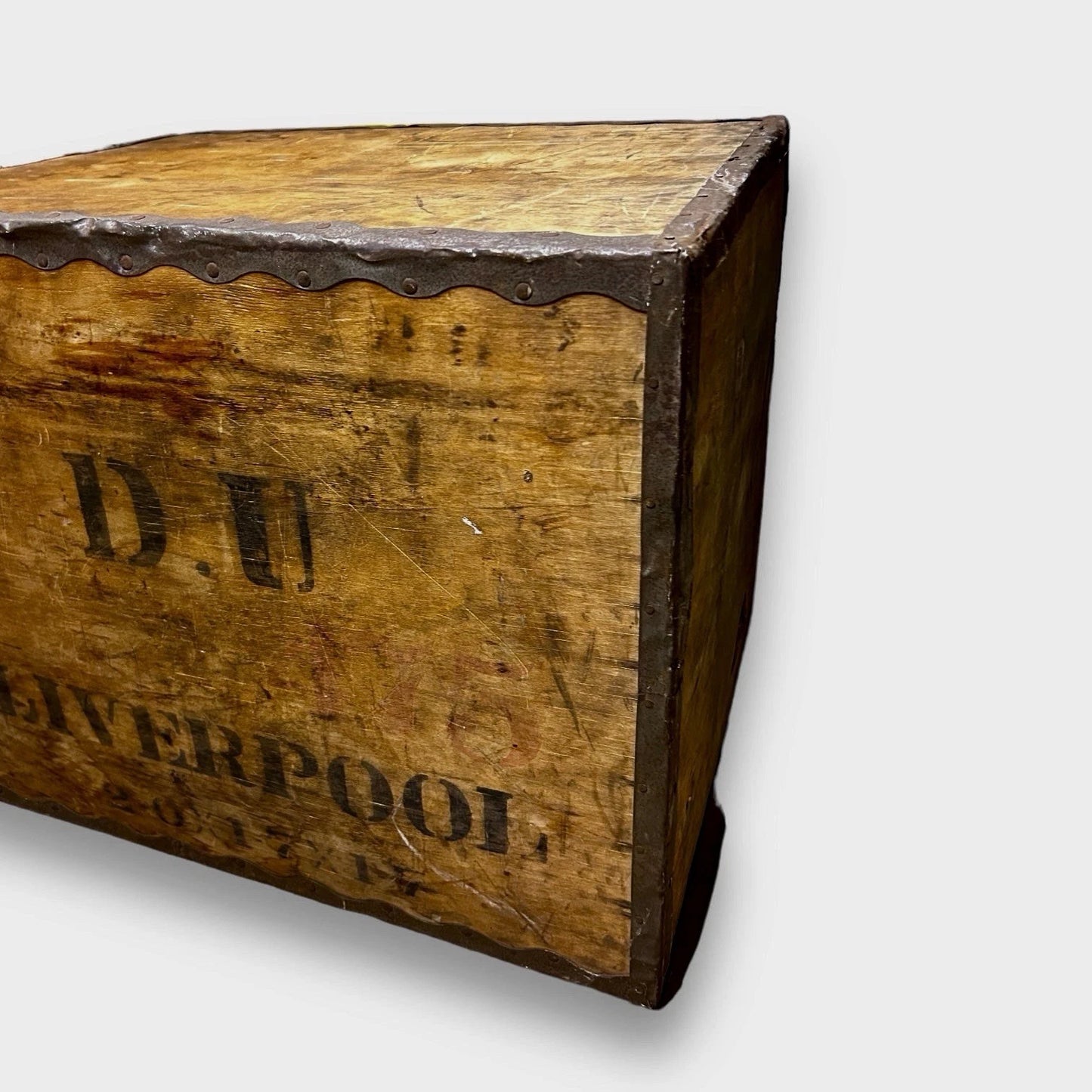 1950s Industrial Liverpool wooden storage and shipping crate – photo 8