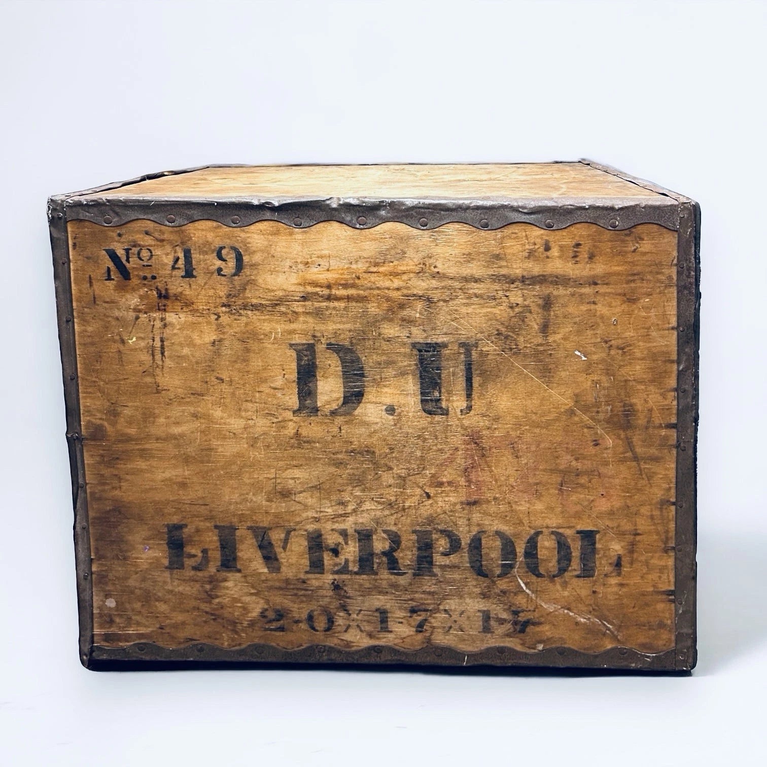 1950s Industrial Liverpool wooden storage and shipping crate – photo 9