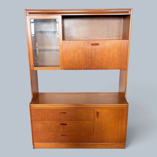 Mid-Century Teak S Form Wall Unit, Room Divider & Cocktail Cabinet – photo 1
