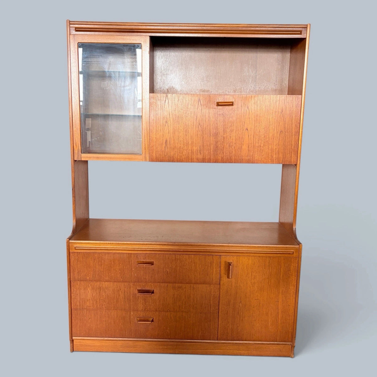 Mid-Century Teak S Form Wall Unit, Room Divider & Cocktail Cabinet – photo 2