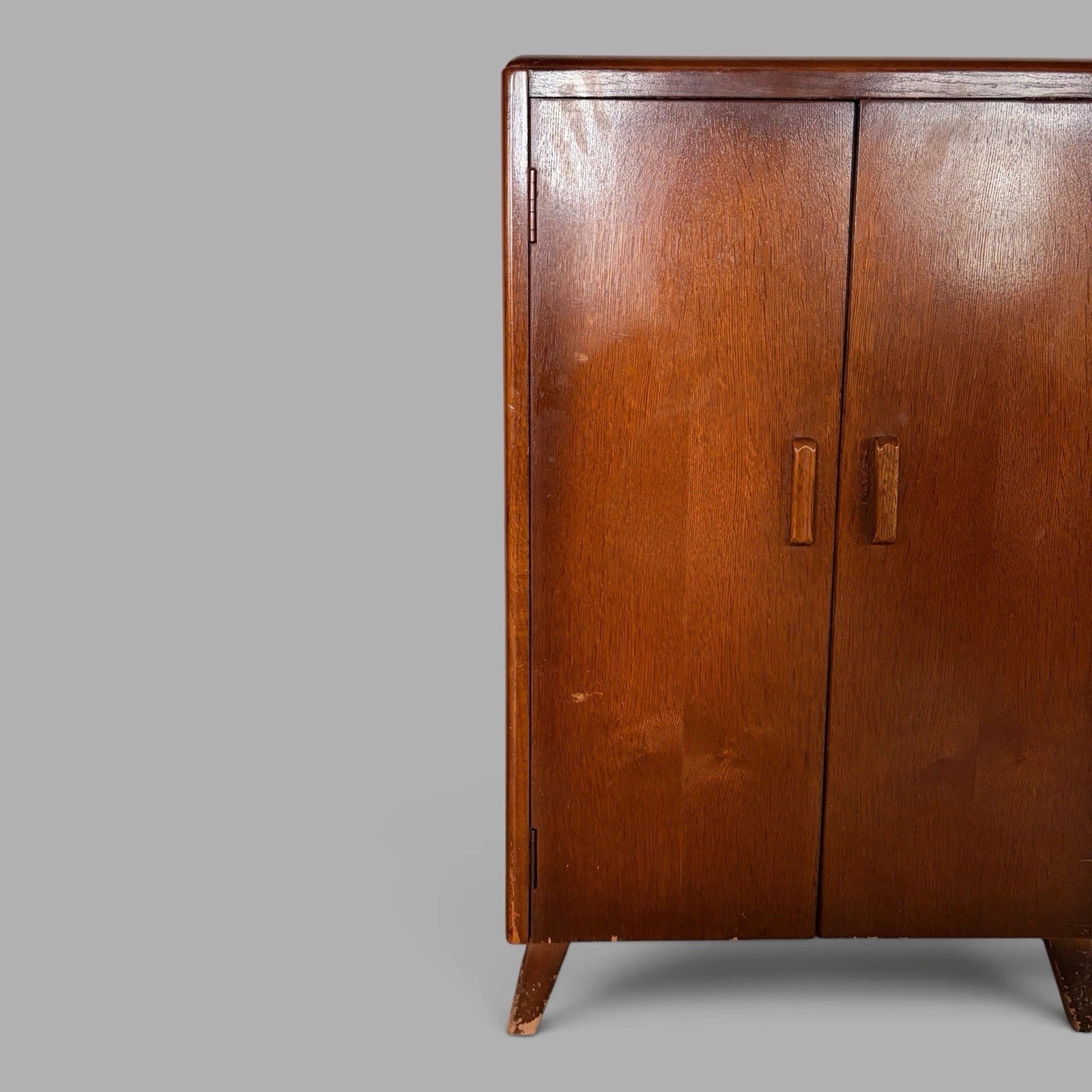 Arts & Crafts Oak Record Cabinet / Vinyl Storage Cupboard – image 3