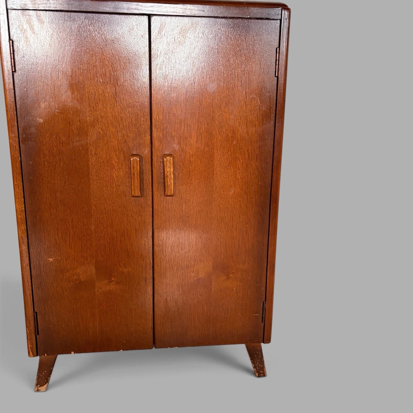 Arts & Crafts Oak Record Cabinet / Vinyl Storage Cupboard – image 4