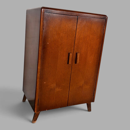 Arts & Crafts Oak Record Cabinet / Vinyl Storage Cupboard – image 6