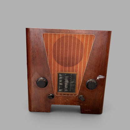 Vintage Murphy Walnut Valve Radio – British Bakelite & Wood – view 1