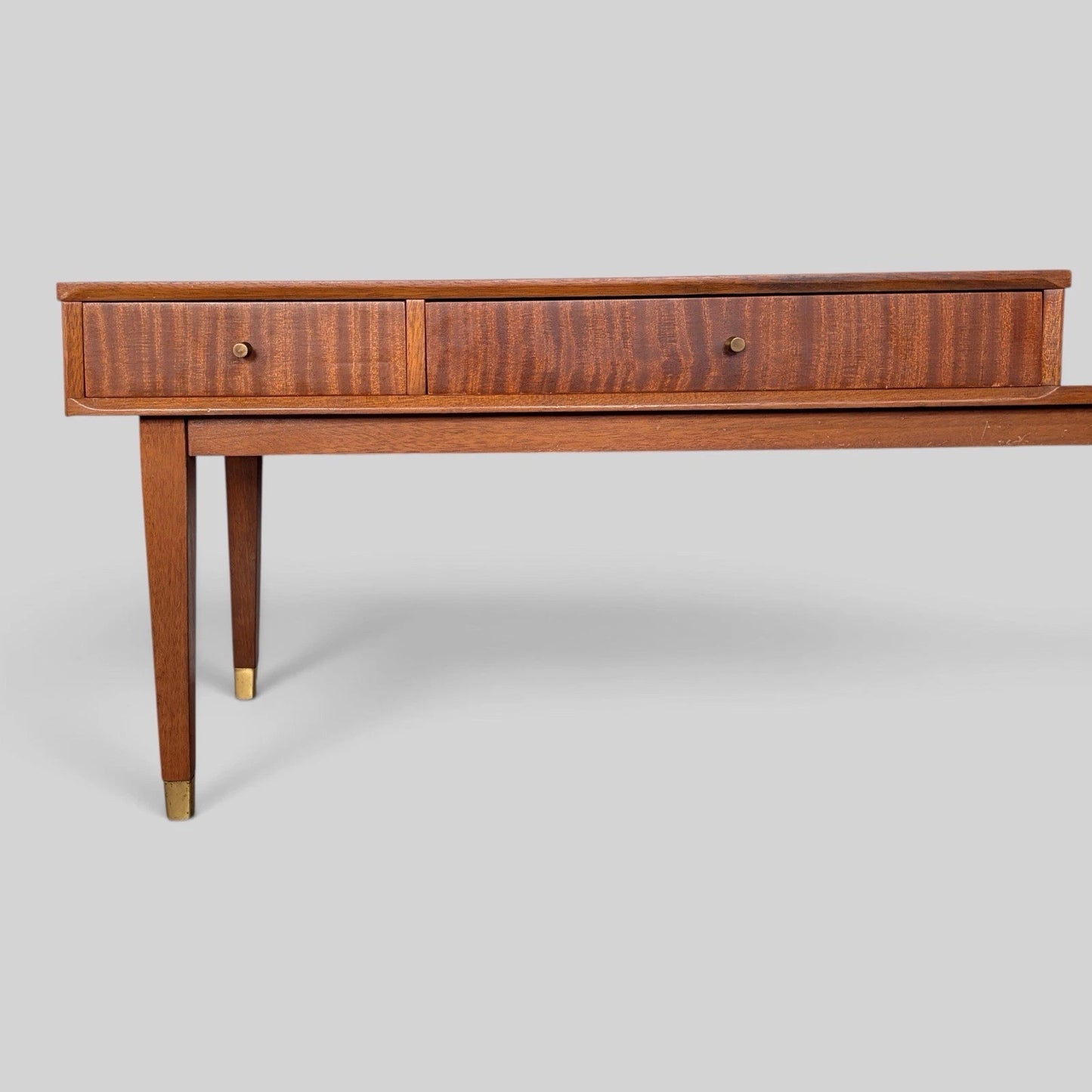 Mid-Century Chippy Heath Walnut & Teak Telephone Bench – image 2