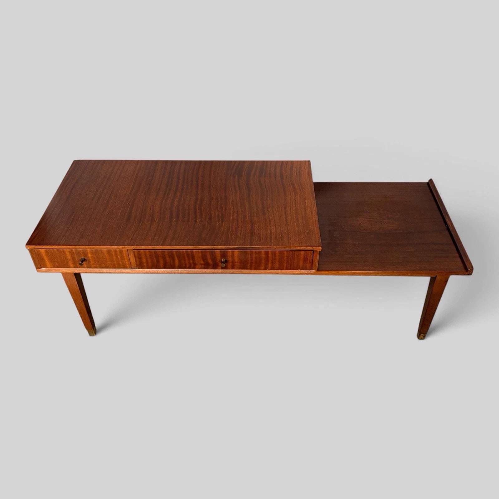 Mid-Century Chippy Heath Walnut & Teak Telephone Bench – image 4