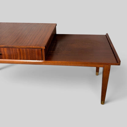 Mid-Century Chippy Heath Walnut & Teak Telephone Bench – image 5