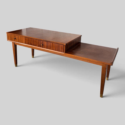 Mid-Century Chippy Heath Walnut & Teak Telephone Bench – image 6